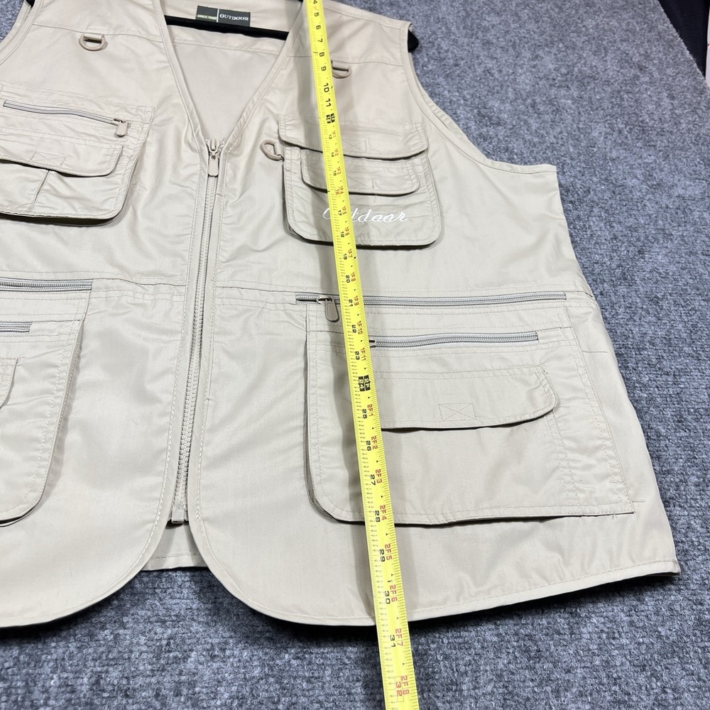 Outdoor Utility Fishing Vest Men's 6XL Beige Multi‎ Pocket Hiking Hunting Safari - Picture 7 of 13